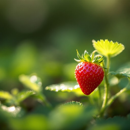 fresh morning strawberry-stockcake