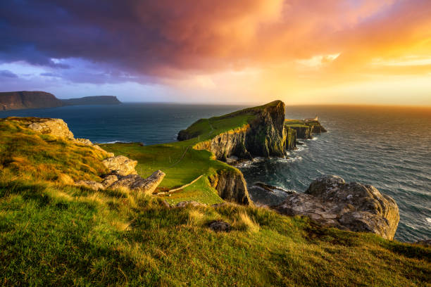 Neist Point Cliffs at Sunset