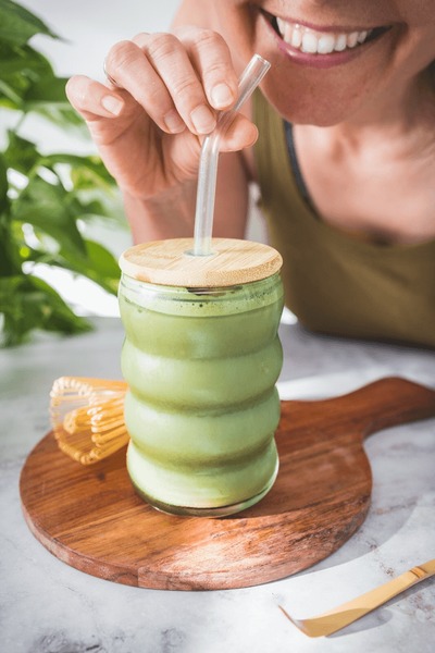 Example of a Pinterest pin promoting Bloom & Brew's adaptogenic mushroom coffee