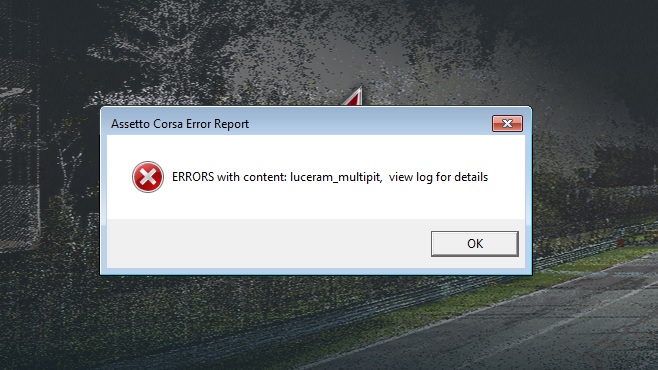 AC Log File Example: A close up of an error message