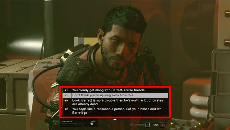 V performing a stealth takedown on a guard inside the Black Sapphire casino, with the casino's flashing lights reflecting off V's cyberware.