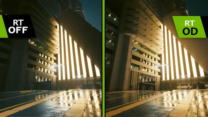 A stunning nighttime view of Dogtown showcasing its dense urban environment and detailed neon lighting.