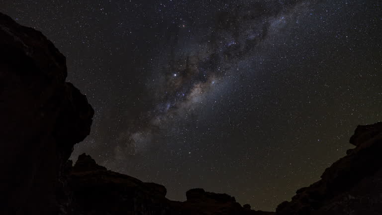 Hotel in the Atacama Desert under a starry sky