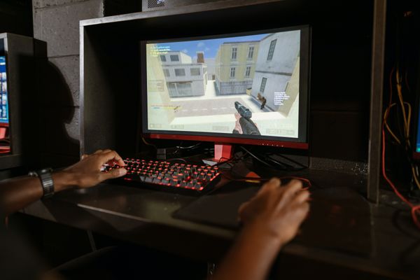 An in-game screenshot of a Counter-Strike 2 player showcasing a customized weapon with a rare and expensive skin.