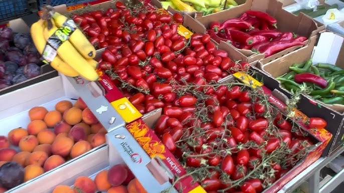 Wazemmes market. Vibrant produce on display