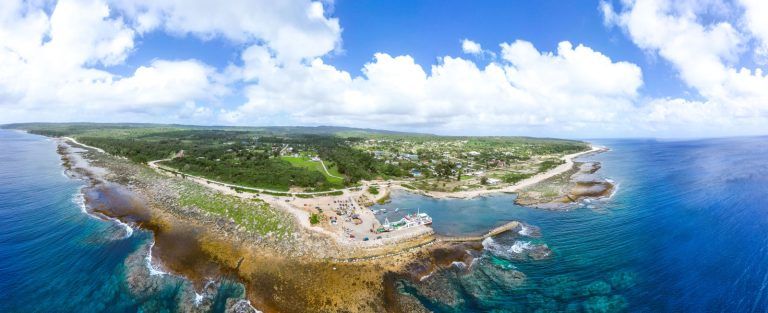 View of the cliffs and the ocean