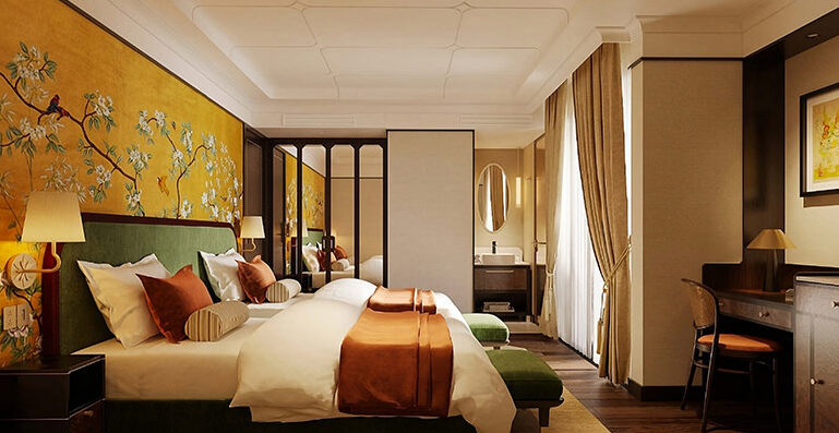 A welcoming hotel room