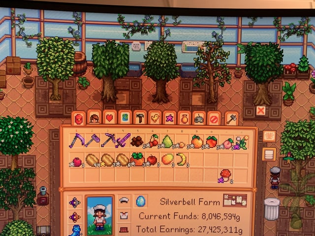 Screenshot of a Stardew Valley expanded farm map showcasing a creative farm layout