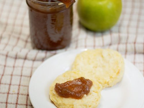 Apple butter in jars
