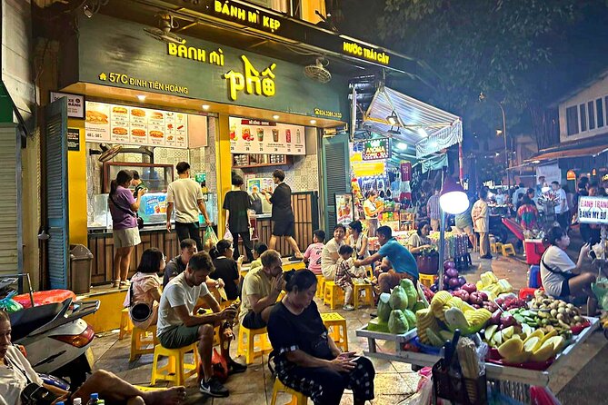 Hanoi's Old Quarter bustling with motorbikes and street vendors