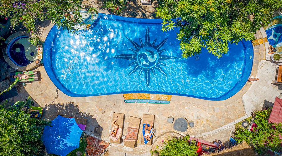 Guests enjoying an organic meal