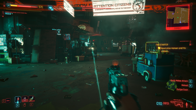 Concept art depicting Songbird, reflecting the inner conflict of V's choice to betray Reed. Use a color palette of purples and blues to enhance the melancholic and somber mood.