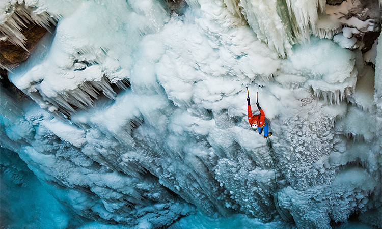 Ice Climbers in Ouray, Colorado
