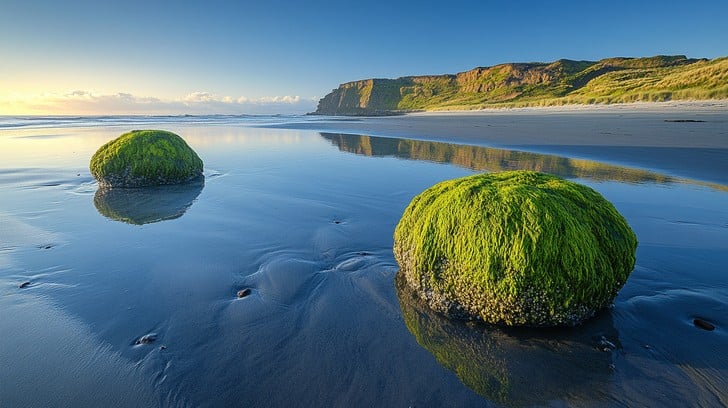 Serene coastal morning