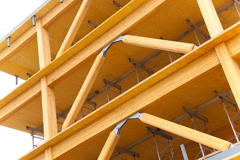 Image of rafter structure and roofing sheets