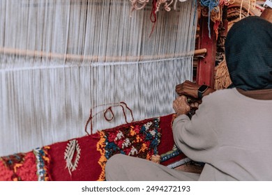 Berber Rug Weaving Sahara Desert