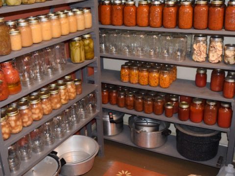Finished Canning Storage Shelves