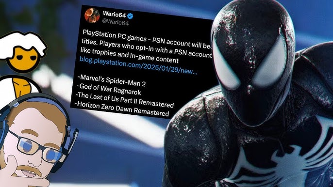 Steam and Epic Games Store logos, representing the primary distribution platforms for Sony PC games.