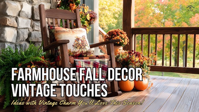 Simple and cozy fall farmhouse decorating idea