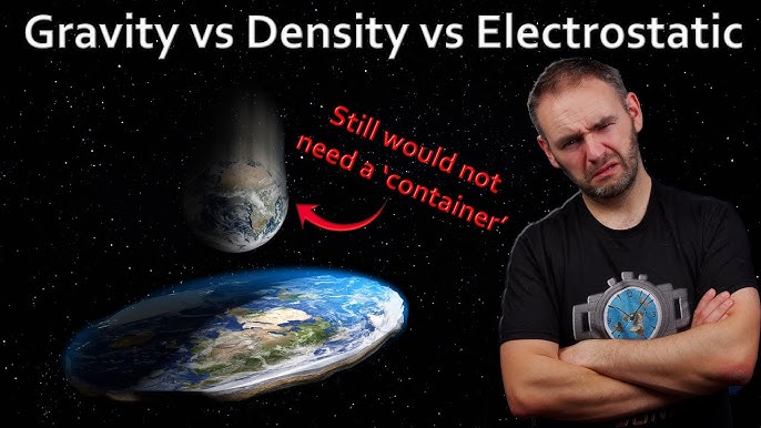 Split-screen image. One side shows a photo of the Bedford Level experiment setup (modern reenactment if possible), with a laser level shining across the water. The other side shows the expected results on a flat Earth vs. spherical Earth, highlighting the discrepancy.