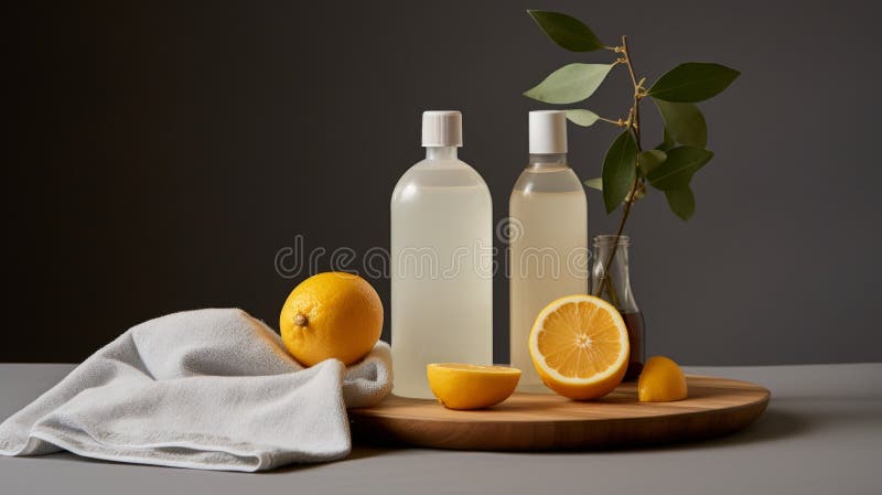 Straining the citrus-infused vinegar