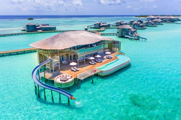 Overwater bungalows at Ocean's Whisper, Maldives