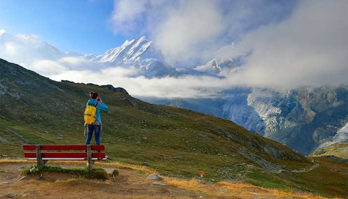 Climber on Via Ferrata
