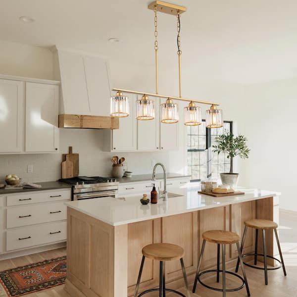 A farmhouse kitchen with a pot simmering on the stove, bathed in golden light.