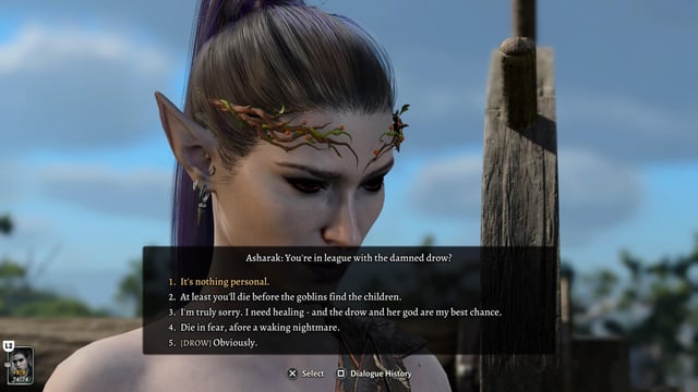 Screenshot of the Baldur's Gate 3 character creation screen, showcasing the available options for race, class, and customization. Include a wide range of diverse characters to showcase variety.