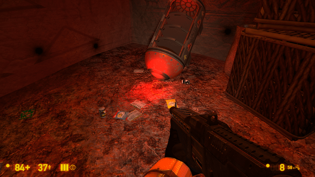 A screenshot highlighting the Black Mesa Research Facility with improved textures and lighting in the Definitive Edition.