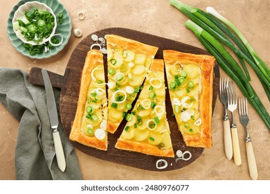 Galette with goat cheese, heirloom tomatoes, and basil.