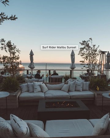 The Surfrider Malibu exterior at dusk