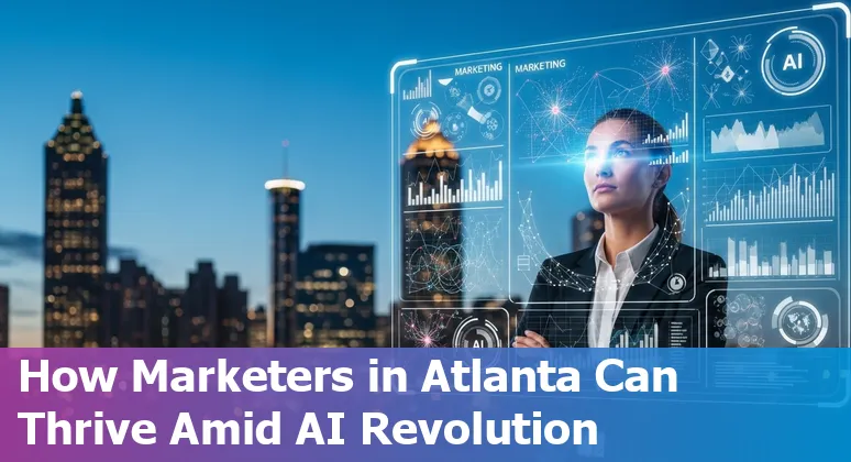 A person looking towards a bright and futuristic marketing landscape.