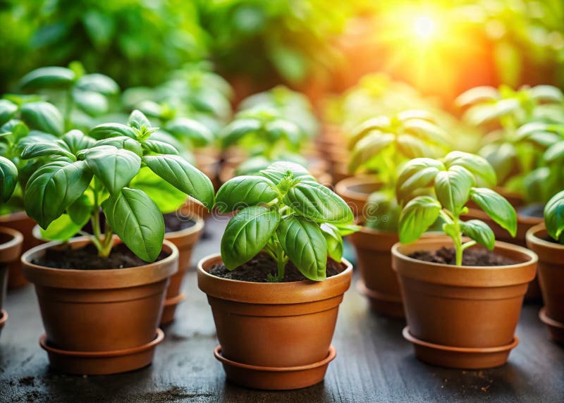 Basil plants