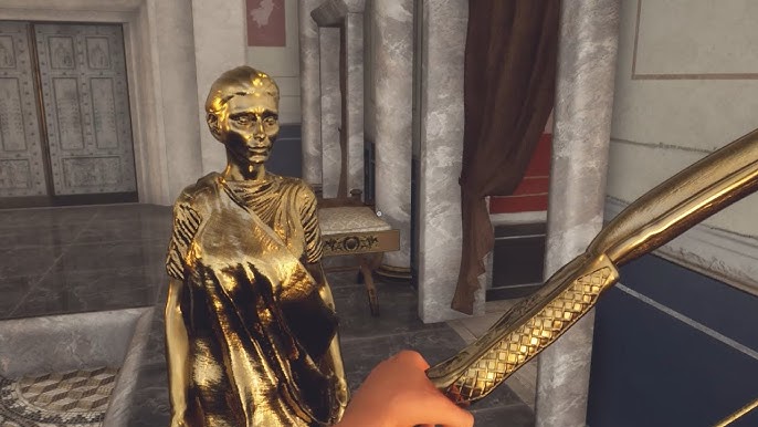 The Overseer stands guard, a key figure in the Forgotten City mystery.