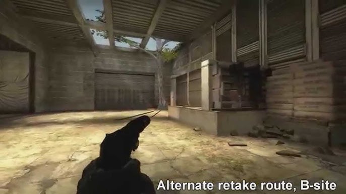 Counter-Strike: Source screenshot, artistic rendition of de_dust2, rendered with a distinct VR aesthetic, futuristic and stylized design, emphasizing the map's potential adaptation to virtual reality environments, low-poly textures and vibrant color palette.