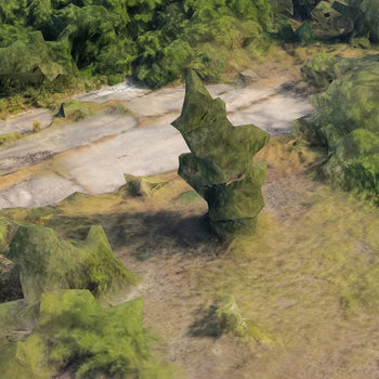 A lone figure walking slowly across the cracked earth of Death Valley, the vast desert stretching to the horizon. The sun casts long shadows, emphasizing the solitude of the figure.