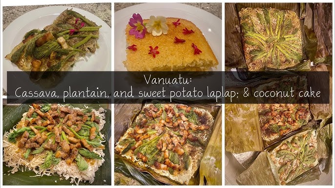 Villagers on Tanna Island weaving baskets and sharing traditional food