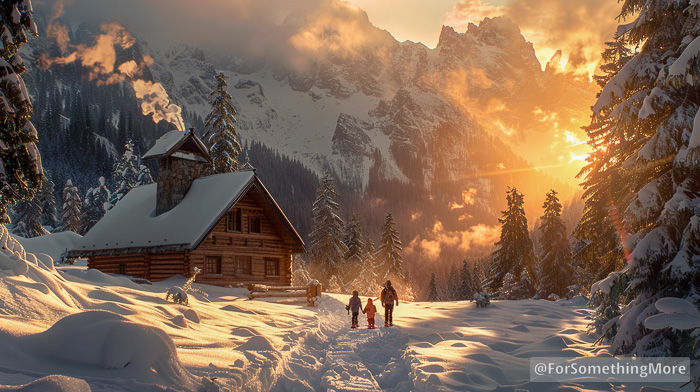 Cozy Winter Cabin in the Rockies