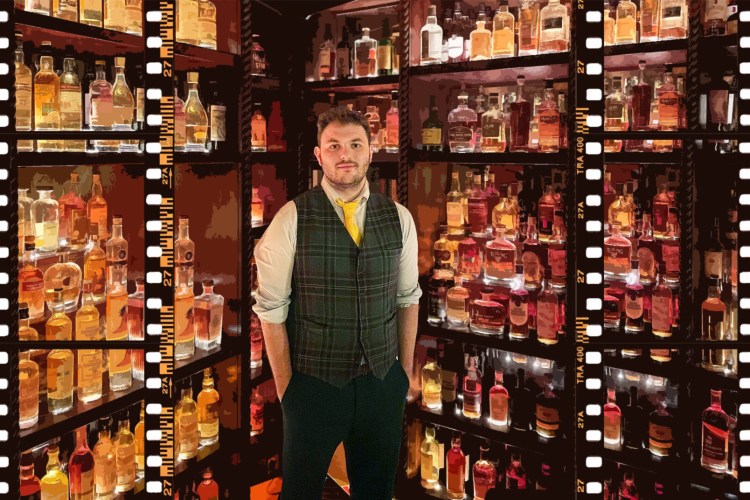 Afternoon Tea at The Fife Arms lobby with beautiful art collections in the background