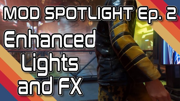 Comparison of textures and lighting with and without REDmod enhancements