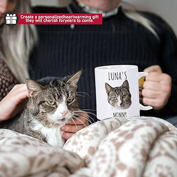 Cat owner with product