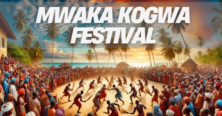 A close-up of various spices being displayed on a table at a spice farm. There are cloves, nutmeg, cinnamon, and other aromatic spices, showcasing the variety of Zanzibar's spice production.