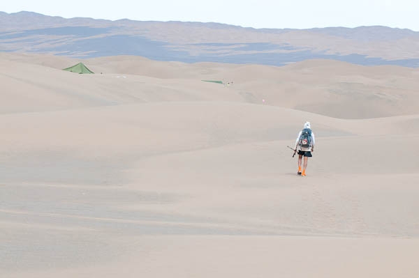 Runner in the Gobi Desert