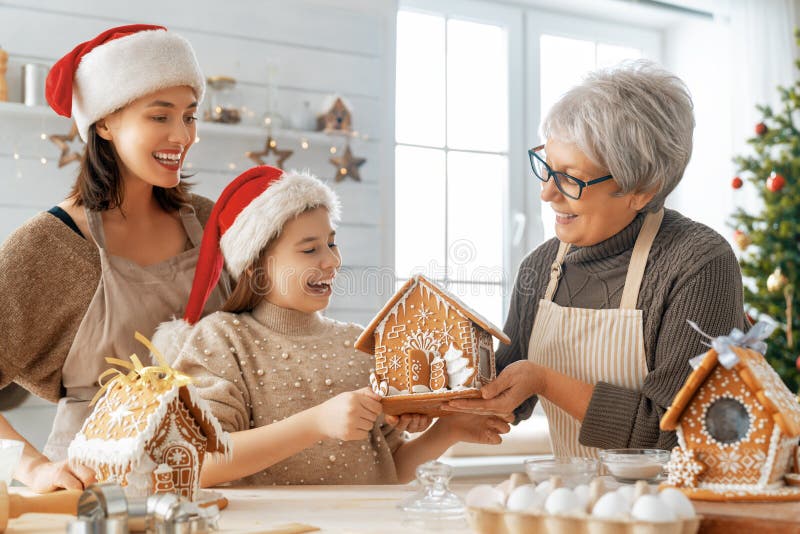 Snowy Christmas Scene with lights on background