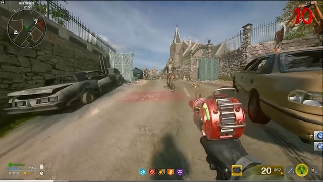 The four Left 4 Dead 2 survivors standing victorious in a large, open area of the Terminal map, with the setting sun in the background.