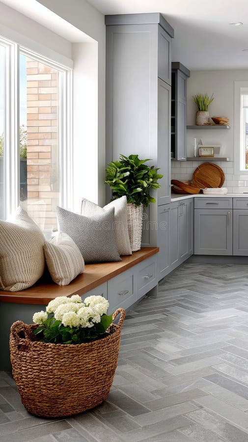 A rustic reclaimed wood boot tray with neatly arranged, clean winter boots, exemplifying a functional and stylish storage solution for the mudroom.