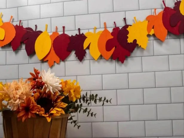 Fall Paper Leaf Garland
