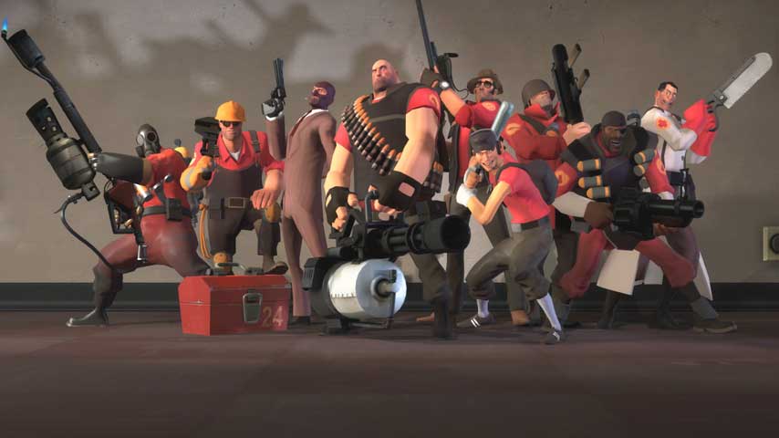 A side by side comparision of Team Fortress 2 and the game Call of Duty showing how their unique, distinct characters offer a good contrast
