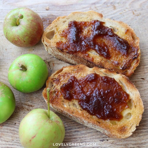 finished jars of apple butter